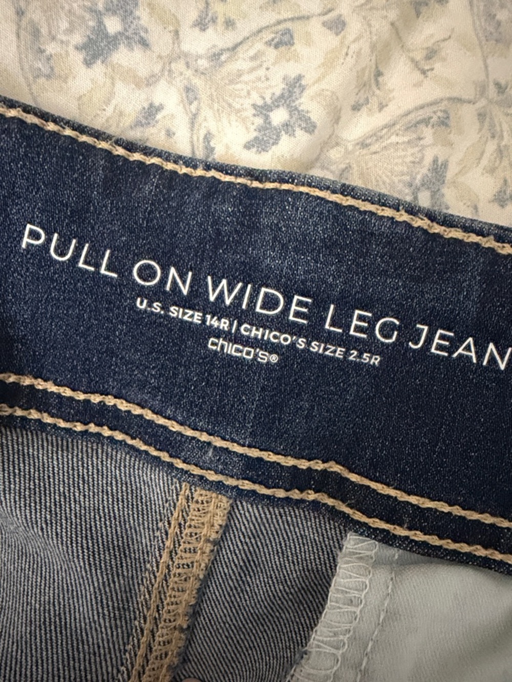 Chico’s Pull-On High-Rise Wide-Leg Jeans in Alora Indigo Dark Blue $119.50 - Picture 5 of 15